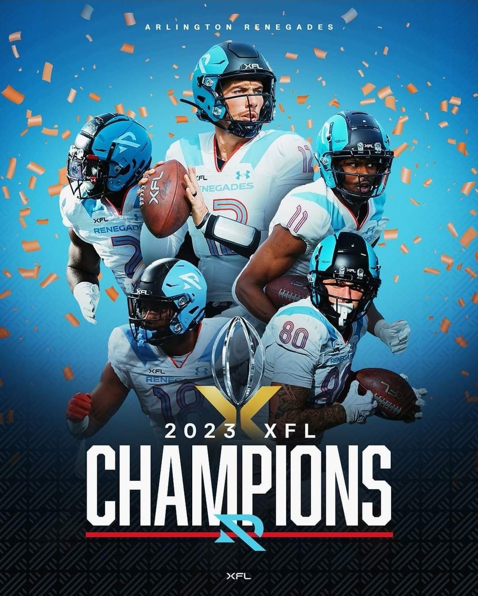 The title of "XFL Champions" 🏆 has a nice ring 💍 to it!