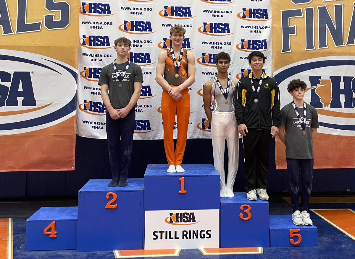 IHSAState's tweet photo. 2⃣0⃣2⃣3⃣ @IHSASTATE BOYS GYMNASTICS🤸‍♂️🏆
 
🤸‍♂️ FLOOR EXERCISE 🤸‍♂️
🥇 Ethan Yost, Kaneland
 
🤸‍♂️ POMMEL HORSE 🤸‍♂️
🥇 Vaden Srey, Glenbard East
 
🤸‍♂️ RINGS 🤸‍♂️
🥇Nate Mabry, Hersey https://t.co/ulBNzXo3FR