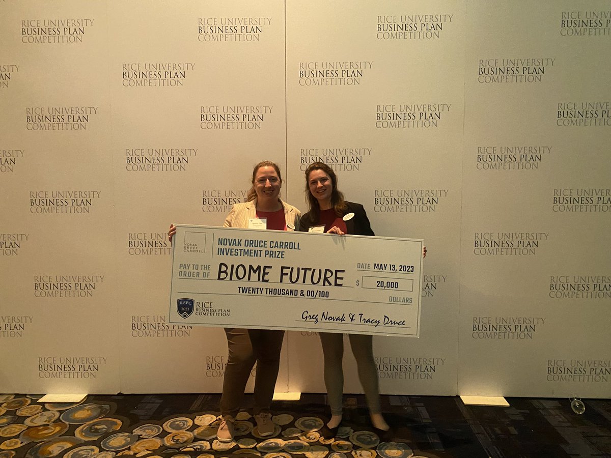 We were so excited to win a $20k investment prize at the Rice Business Plan Competition! Thank you to Novak Druce Carroll LLP for believing in our company and the potential of our ocean safe chemistry. And to the Warrington College of Business for all your incredible support! 🪸