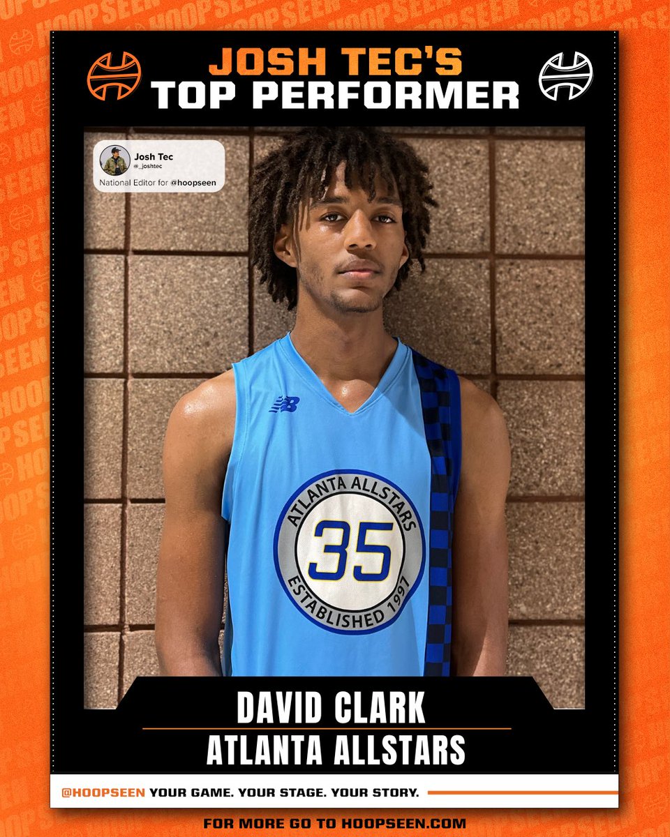 David Clark (<a href="/Clark_David2024/">Clark_David</a>) brings so much versatility to this <a href="/AtlAllStars_/">C. Miller</a> team on both ends of the floor. It’s no surprise that he’s had an impressive spring. He’s set himself up well for an important summer. No-brainer wing prospect.