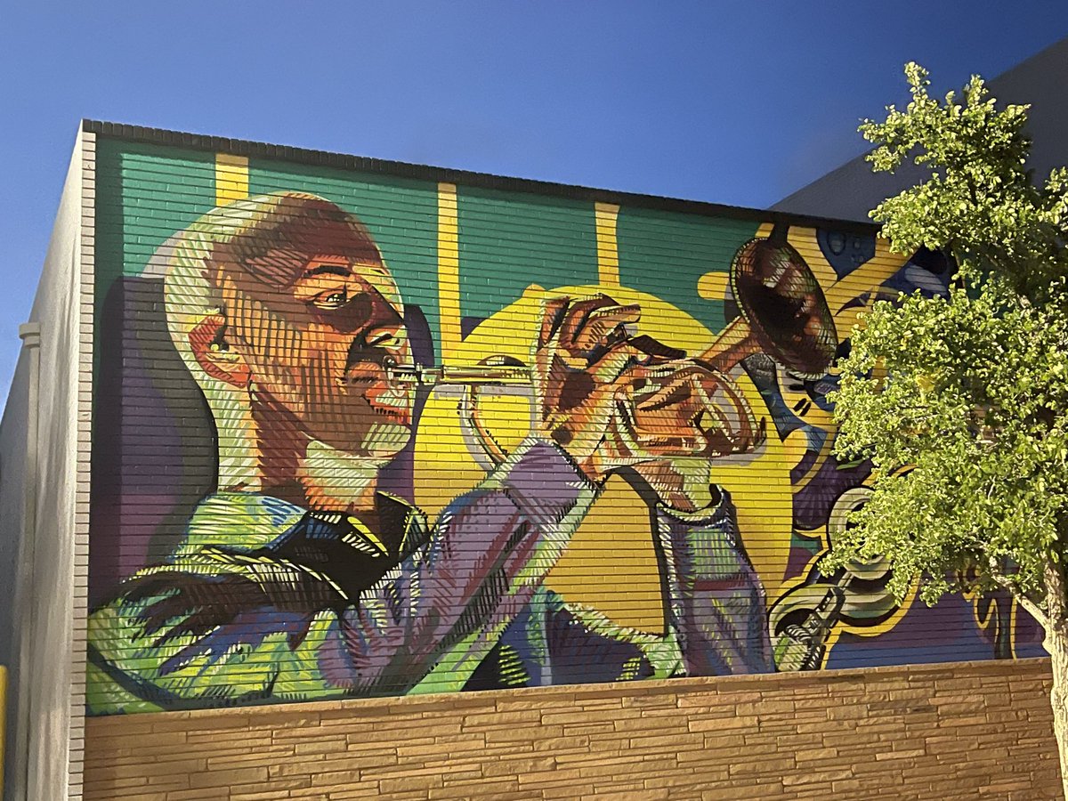 Timothy_L_Clark's tweet photo. Downtown Odessa @DowntownOdessa and @OdessaCollege seem to be a perfect match. @fablabpermian with the interactive mobile fablab @Dnsrnsn being awesome and of course an amazing @Music_OC Mural. @ArtsOdessa #PositivelyOC #MuralFest now with pics https://t.co/n8sw5I8vde