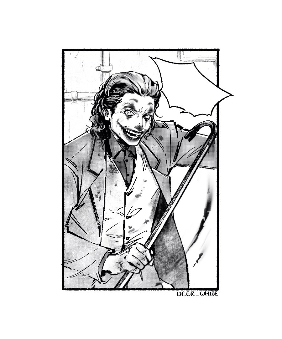 DeerWhite3's tweet photo. Joker! 💥
(后两张是自己约的稿子～) https://t.co/HcjSN78w0f