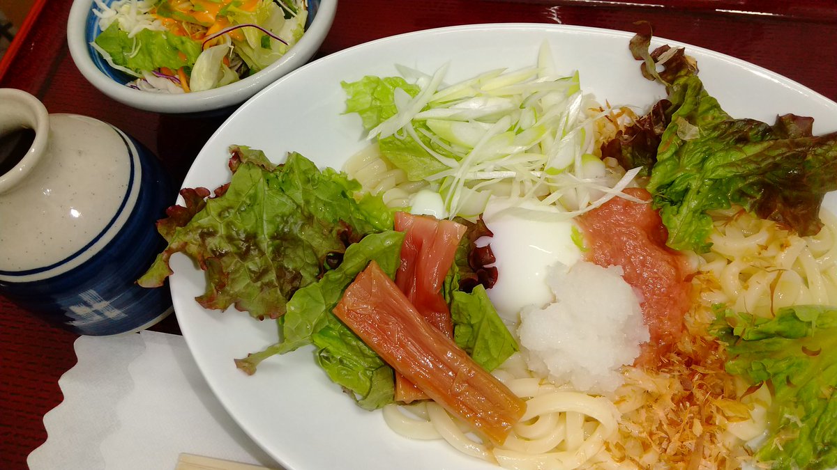 Rhu_barve's tweet photo. 冷やしルバーブうどんお食事どころてんぼうでたべられます🎵
#道の駅しなの #信濃町 #ルバーブ #おいしい https://t.co/lA1LoP23CG