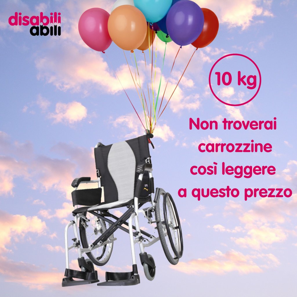 🦽 Ergolite 2 è una carrozzina con un peso di soli 10 kg 
👩‍🦽 Super compatta e super pieghevole ideale per trasferimenti in macchina e viaggi. ✈️🚘
🦾 Spedizione gratuita in tutta Italia. bit.ly/ergoLite