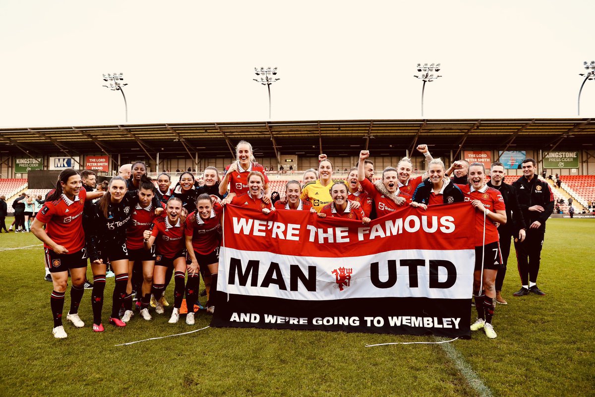 This is it! Let’s do this! 

A massive day 
A day of making history. 

Our first trip to Wembley. 

#WomensFACupFinal #Wembley #MUWomen