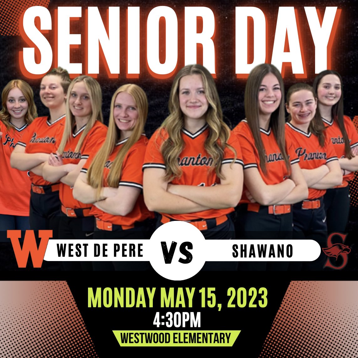 SoftballWDP's tweet photo. Please join us for our senior day celebration on Monday May 15th. A brief senior player introduction will take place before the 4:30PM game against Shawano. https://t.co/Q9SypFuQVC