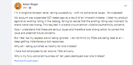 AmazonASGTG's tweet photo. Bringing this out to @amznsellerhelp  and twitter

Posted here https://t.co/EicYgVMQuz

#workWithUsAmazon https://t.co/eNVBgoyNuJ
