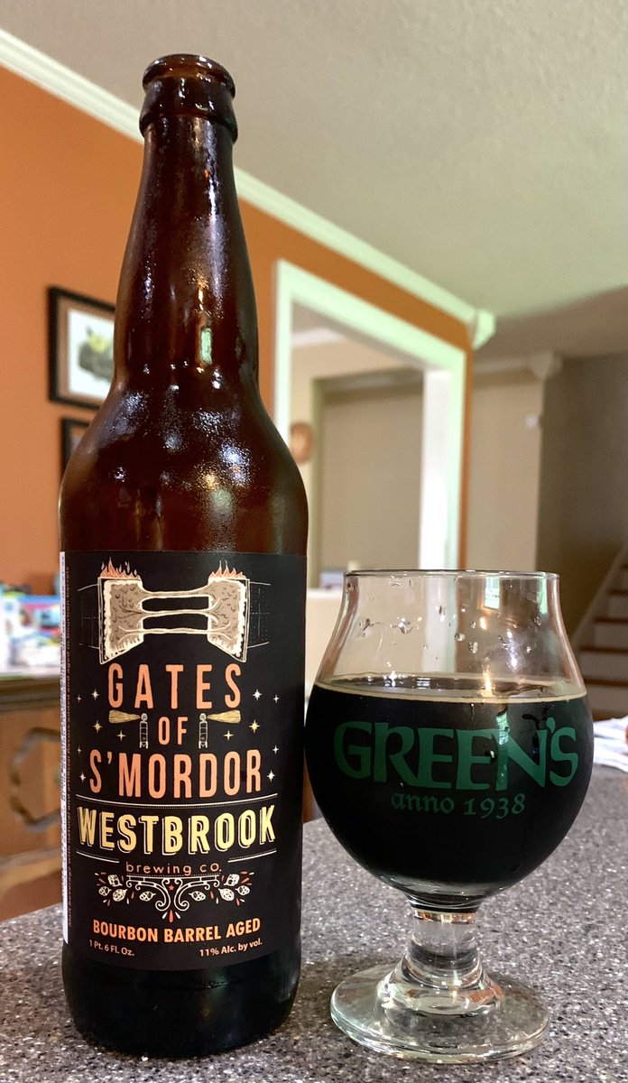 SCBeerExplorer's tweet photo. Willett Bourbon Barrel Aged Gates of S’Mordor (2021) by @WestbrookBeer.

Chocolate aroma. Black pour. Thick &amp; luscious. Loads of chocolate w/ a hint of graham cracker. Bourbon throughout.

#SCBeer #CHSBeer #Stouterday #BeerGeek #CraftBeer #CellarBeer #LetItWarm #DrinkCraftBeer https://t.co/vjJy6HIUaw