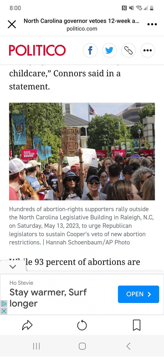 Grateful to see this in North Carolina – and now, the NCGA MUST sustain Gov. Cooper's veto of this awful attack on people's access to abortion care in NC. The fight is far from over.

#abortionrights are #healthcarerights #NCAPRI