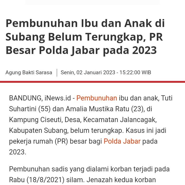 Heraloebss's tweet photo. Arwah ibu &amp; anak Korban Pembunuhan Subang meminta bantuan Netizen krn Lambannya Kabareskrim dalam menetapkan Pelaku

— Kombes Hastry Dokter forensik
Blak-blakan,Tersiksa krn Sering di datangi Arwah Korban &amp; diserang netizen yang mempertanyakan kasus tsb https://t.co/UZShpb5XtU