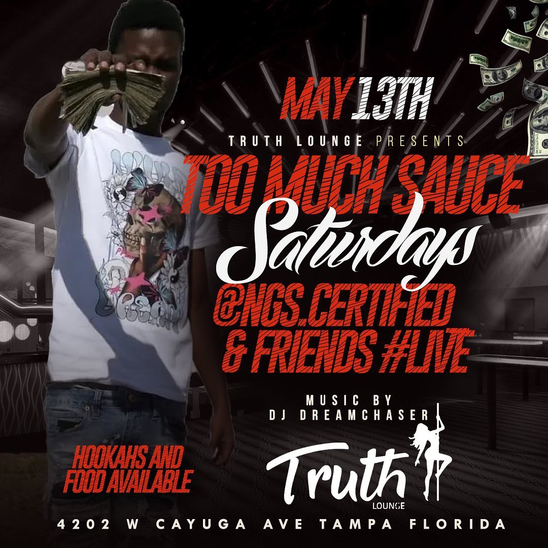 TruthLounge813's tweet photo. Think it’s a Game TONIGHT #TooMuchSauceSaturdays We Going Crazy!!!
@k_shayyy 🥳 @bad_ass_motivation_93gz 🥳 @lilgrove4k
Got the TRAP Jumping #BigⓂ️otion #EverybodyEat🤑#AllDancersWelcome #WeLit🔥 #TruthAllWeek #tampa #truthlounge #AllDancersWelcome #LetsGo🚀 https://t.co/4jJ1ZiYlrJ