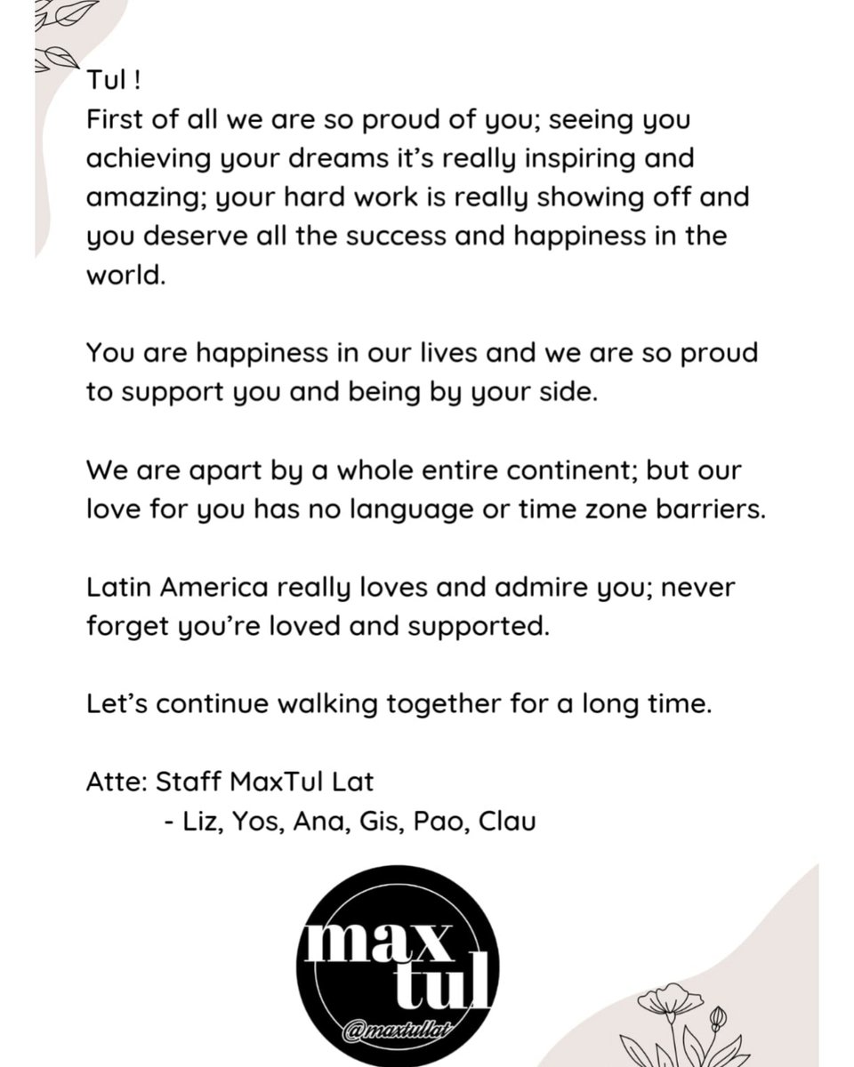 MaxTulLAT's tweet photo. Estamos demasiado felices por qué hoy es un gran día para @tul_pakorn un logro más que sumas en tu vida, nos pone demasiado felices de poder estar contigo en cada logro de tu vida ¡MUUCHAS FELICIDADES TUL !🤍
¡Serás el mejor profesional!

#tul_pakorn #tulgraduation 
#Maxtullat https://t.co/ApqEqADsFc