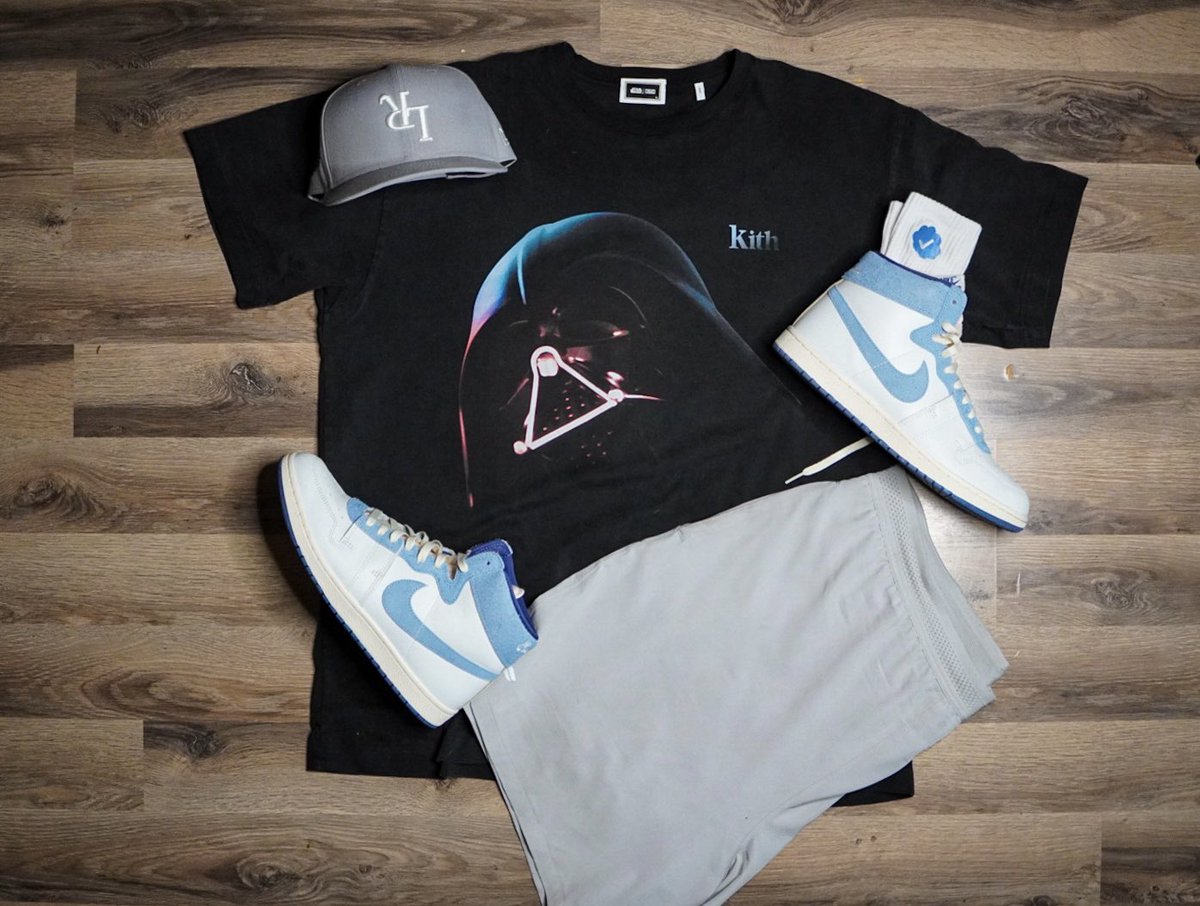 Mr_Miller1's tweet photo. Today’s fit goes like… ⁣⁣⠀
⁣⁣⠀
Hat by @LocalsOnlyCloth 
Shorts by @Fabletics 
Socks by @DownhillSocks ⠀
Shirt by @KITH x @starwars ⁣⁣⠀
Shoes by @jumpman23 x @nike 
⁣⁣⠀
Ya.. #TheForce is strong with me today.. Hope all y’all are having an amazing day…⁣⁣⠀
⁣⁣⠀
#jordans #DarthVader #newera #snkrskickcheck #snkrsliveheatingup #jumpman23 #airship #kith #sneakerhead #kicks