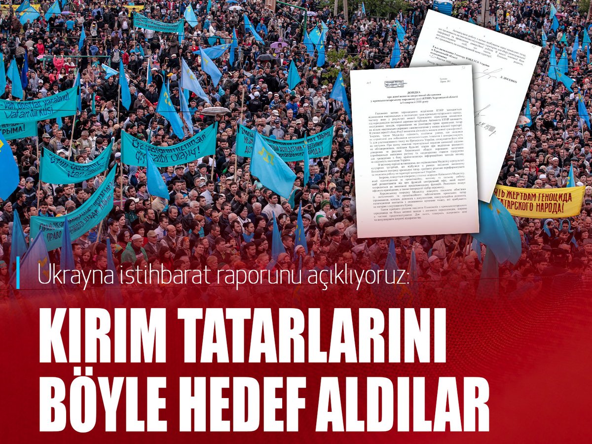 AydinlikGazete's tweet photo. Kiev rejimi, Türkiye’nin açıktan desteklediği Kırım Tatarlarını ‘ülke güvenliğine tehdit’ olarak damgalayan bir rapor hazırladı. Kırım Tatarları arasına gizlice ajan yerleştirdi.

Ukrayna istihbarat raporunu açıklıyoruz👇

Haber: @iakfirat

https://t.co/RKnHqdRNX4 https://t.co/BY7QlFNMQJ