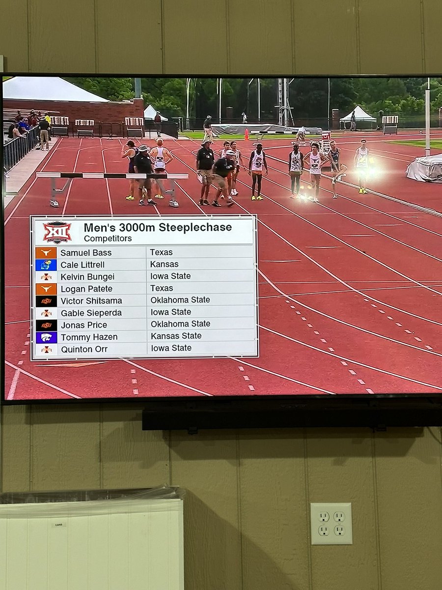 Rasmussenjoel's tweet photo. So cool to watch @QORR21 at Big12 conference steeple chase! Very proud! https://t.co/sPwaC6NDKV