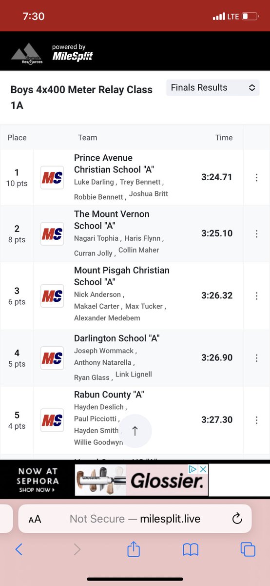 JoeWomack2005's tweet image. PR in the 400(3rd Place), Triple Jump(6th Place), and in the 4x4(4th Place). Great State Meet. Go Tigers!