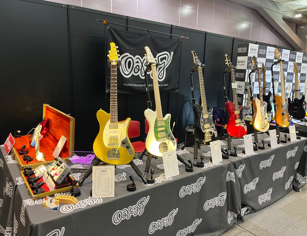 oopegg's tweet photo. 本日サウンドメッセ@soundmesse 2日目(最終日)、ご来場お待ちしております🎸🎸🎸🎸🎸
#OOPEGG #大阪サウンドメッセ #サウンドメッセ2023 #エレキギター #ネオビザール #ギター #Tworock #FuriousNoteGuitar https://t.co/5Iskr1Qhss