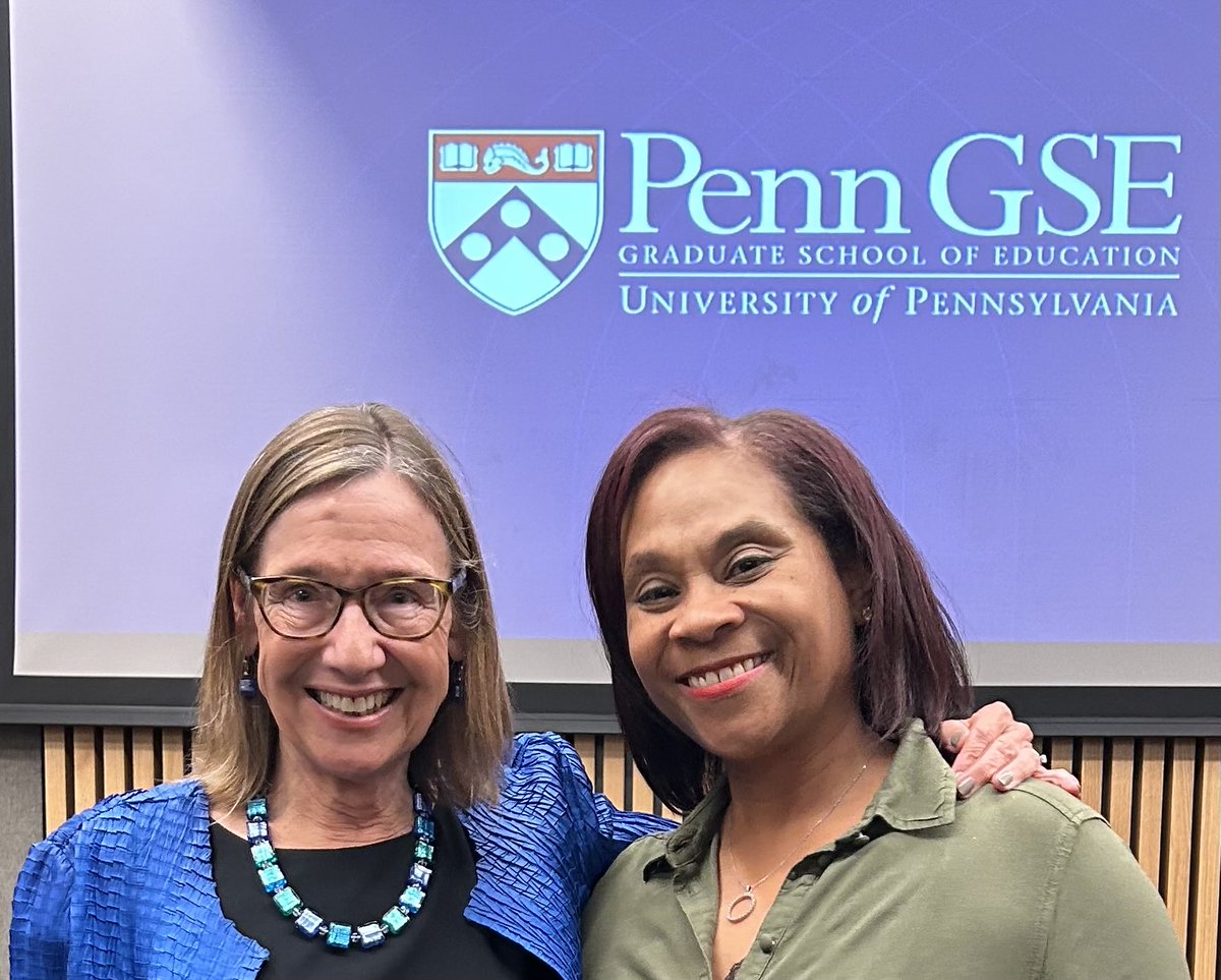 ImpactGreater's tweet photo. Always a great joy to go home to ⁦@PennGSE⁩ to celebrate our distinguished educators like my amazing classmate ⁦@thesuccessdoc⁩ with Dean ⁦@PamPennGSE⁩. As 2021 Educator of the Year, excited to see my classmate Joy Davis win for 2023! https://t.co/vXiLhKxxyW