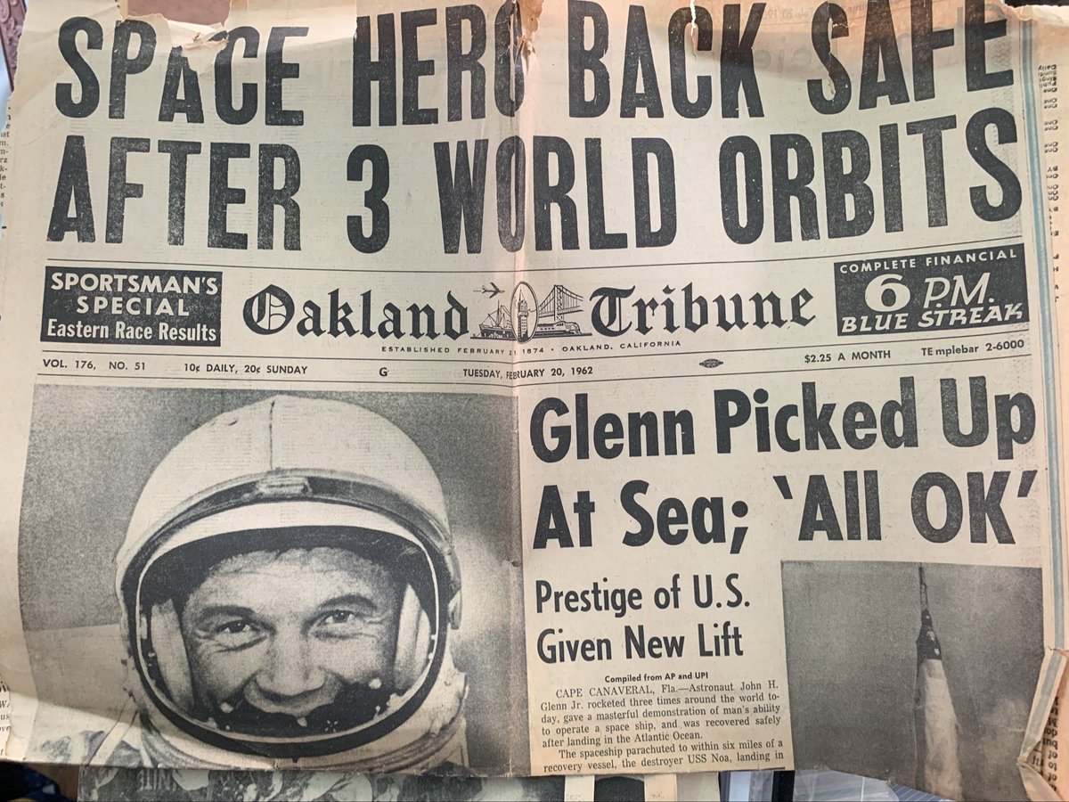 February 20, 1962: Sure, John Glenn can orbit the world three times, but did he travel twice as fast on the Bay Bridge by riding on @rideact‘s exclusive bus lanes, for as little as 43¢? 

I didn't think so. 
#BeatTheHump #TryTheBus