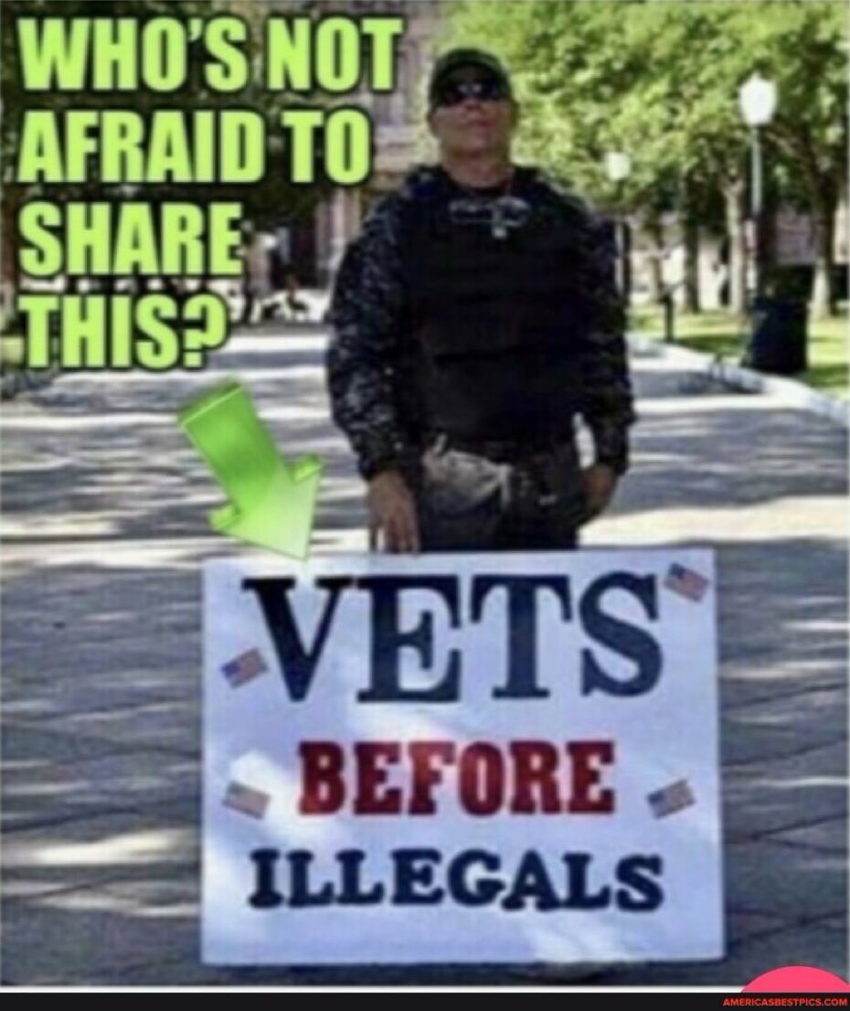 Vets earned it. Illegals should have zero rights to anything except jail. Hence the word ILLEGAL