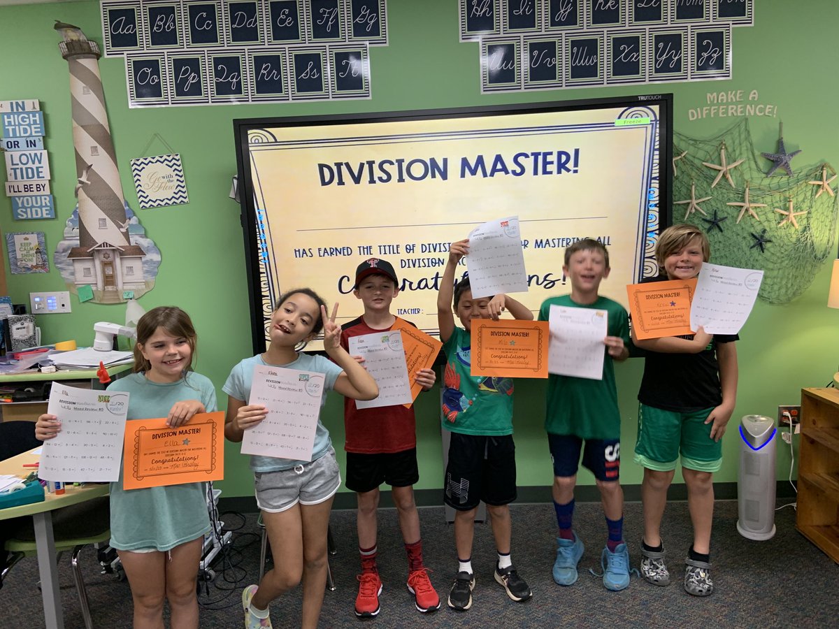 The first batch of Division Masters! Congrats to these hard-working students on their major accomplishment! #InspireExcellence #theGrove ⁦<a href="/WGESdragons/">Walnut Grove ES</a>⁩