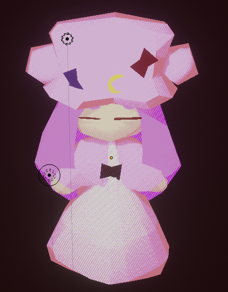 modormouth's tweet image. i like touhou girlies. have a patchouli. #touhou #blender #lowpoly3d