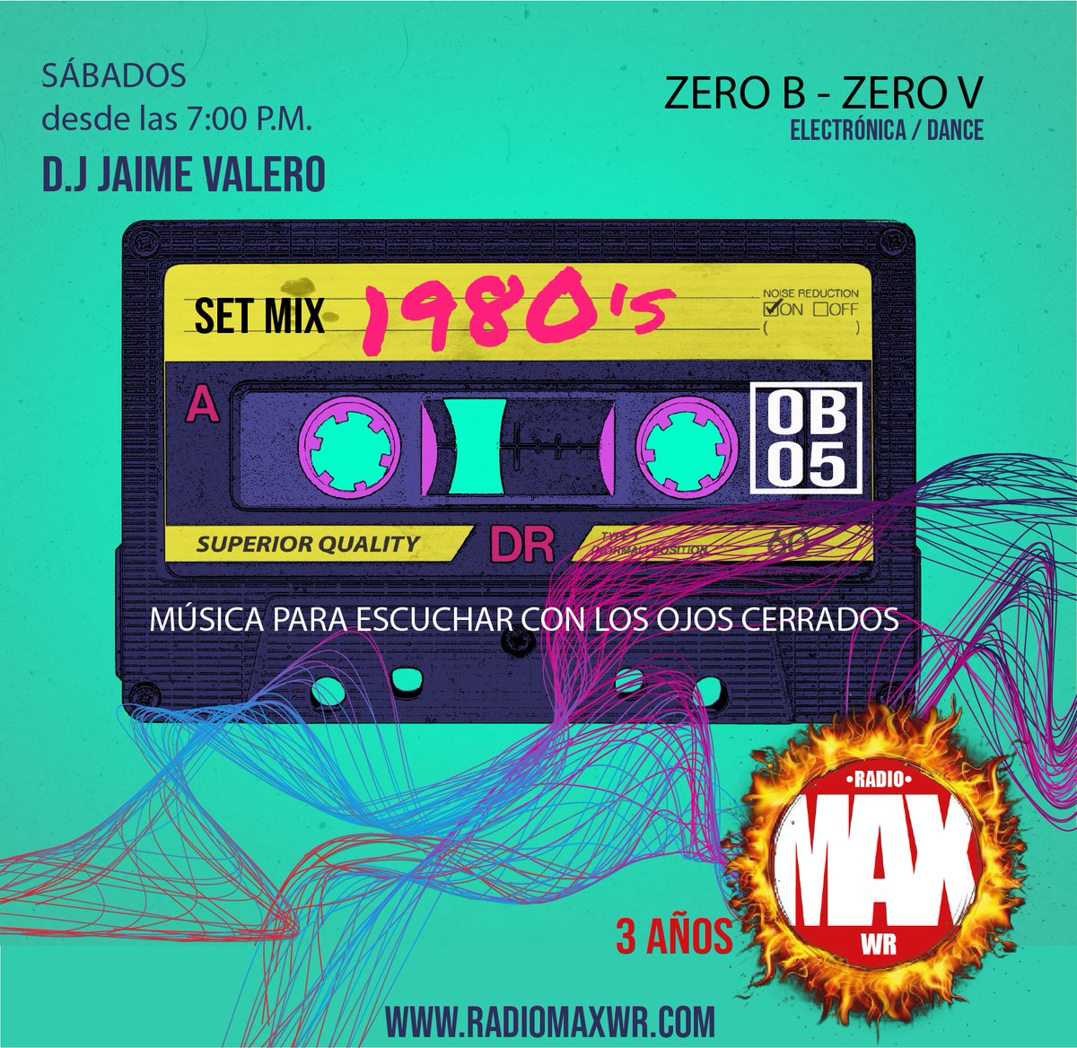 jvalerovergel's tweet photo. AL AIRE un set espectacular de los clásicos de los 80’s en #0B05 #ZeroBZeroV 7:00 p.m sólo en @RadioMAXWR1 https://t.co/ROSoOoedBq