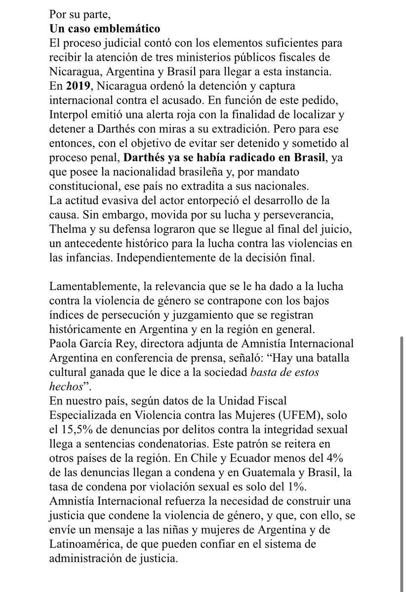 No confundan, la justicia dice que se probó el sexo oral y la penetracion con la mano, pero no logra probar que introdujo su pene. Lo dice EL FALLO, la justicia a la que nos mandan dice que con eso no alcanza para juzgar como violación.