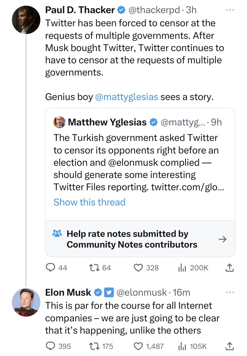 the guy excusing Elon Musk’s censorship here actually wrote one of the last Twitter Files that no one read!

i did read it. the big shocking reveal was Dr. Fauci lied when he said he didn’t use Twitter because…he did a Q&amp;A on the WHO’s COVID Twitter account during the pandemic