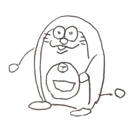 娘さんが描いたドラえもん！例の公園に立っていてもすごくいい感じ！