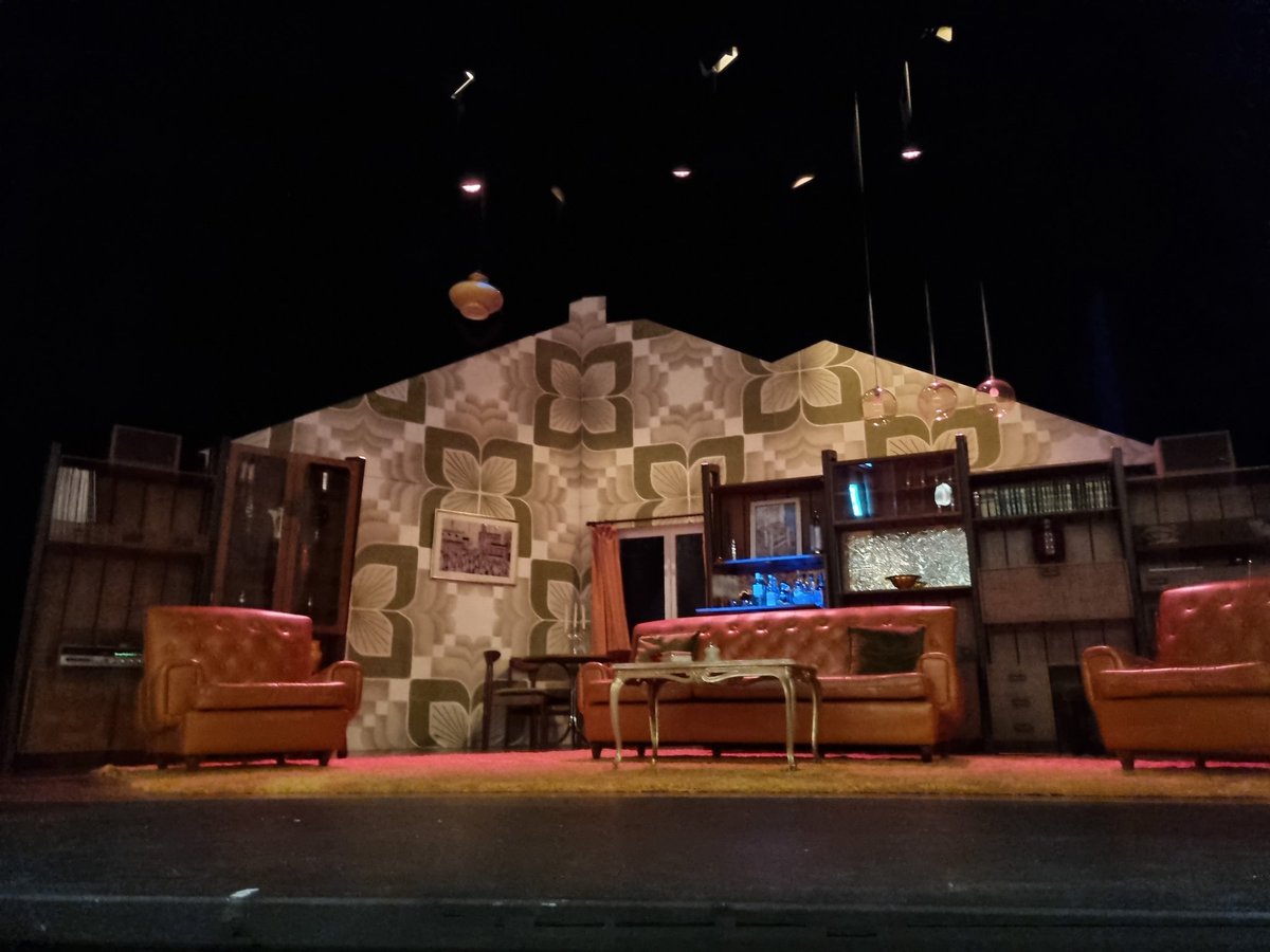 frockery's tweet photo. Fab production of #AbigailsParty in Perth tonight. The set resembled my sitting room.#gplan #midcentury #70s
 #cheesypineappleone https://t.co/LOQSgdkhO5