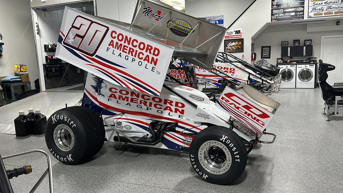 Heading to Selinsgrove with Justin Peck... Concord American Flag Pole... CD Racing new RPM is pretty nice.