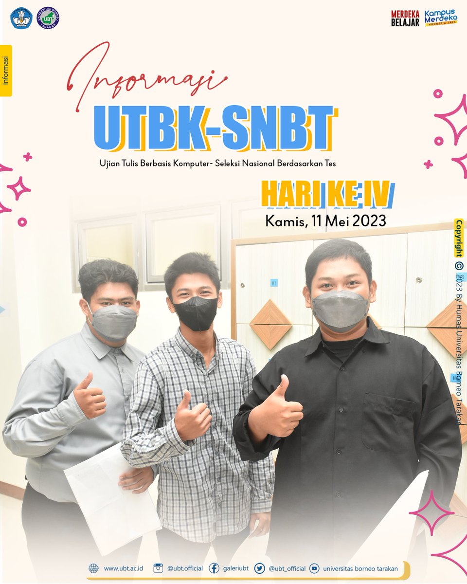 ubt_official's tweet image. &quot;Hari ke-4 tes UTBK-SNBT 2023 di Universitas Borneo Tarakan berjalan lancar! Semangat para calon mahasiswa, keberhasilan ada di depan mata 💪📚

#SNPMBBPPP
#SNPMB2023
#SNBP
#SNBT
#UTBK

#UBT #ubt #UBTarakan #UBTJaya #AyoKeUBT #Tarakan #tarakanku #batikmodern #merdekabelajar