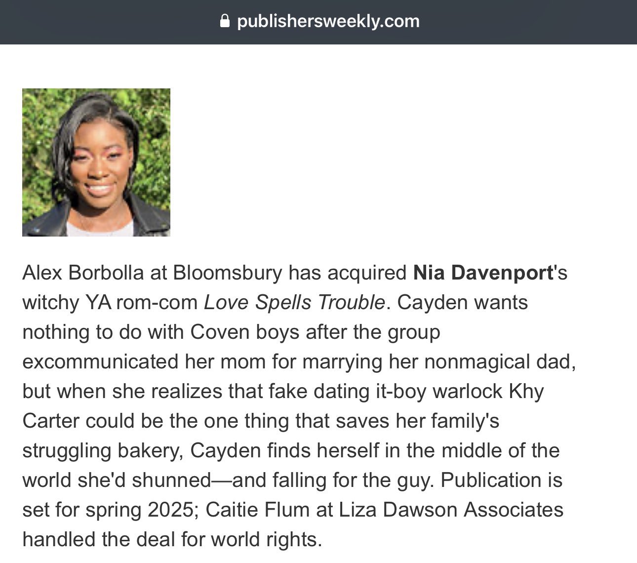 Nia / N.E. Davenport IGNYTE AWARD Finalist on Twitter "LOVE SPELLS