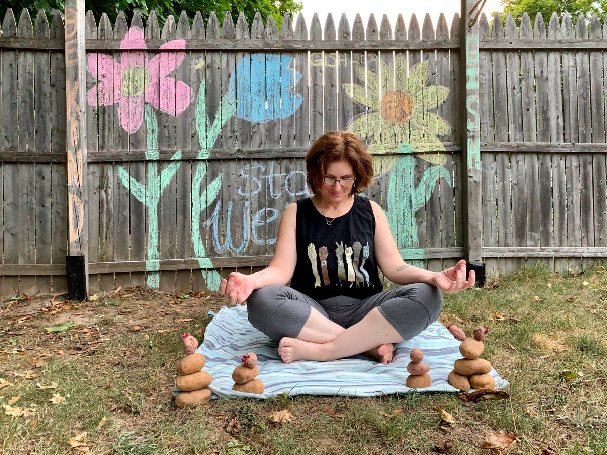 GottaBeCrazy2's tweet photo. Have an amazing #NationalMeditationDay!
#MeditationDay
#GISH2020 #Item11: Potato balancing has been proven to provide a shortcut to enlightenment. We found you meditating. #GISH #PotatoBalancing https://t.co/hXIagGpw9a
