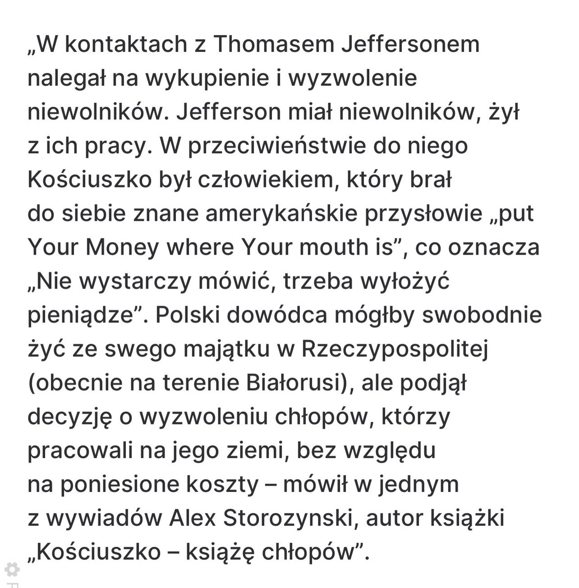 Kościuszko Książę Niewolników @MTrustmore #blacklifematters 
historia.dorzeczy.pl/171394/testame…