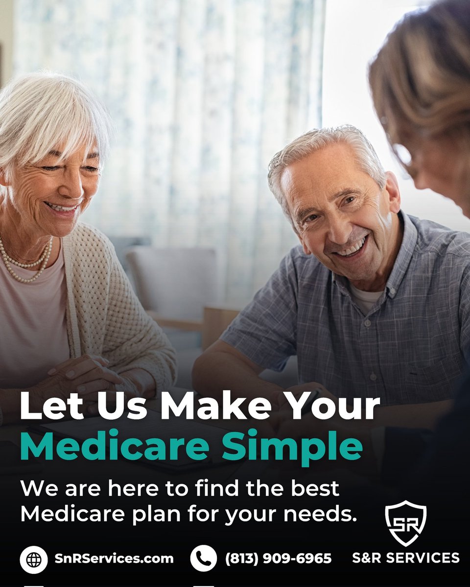 Got questions about Medicare? We are here to help. Call or click today.

🖥️ SnRServices.com
☎️ (813) 909-6965

#Flordiamedicare #Turning65
#medicare #medicareforall #medicareadvantage