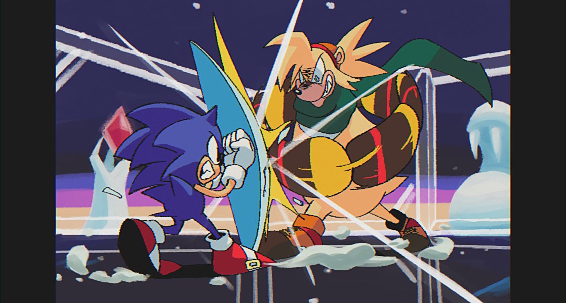 KOLSANART's tweet photo. Sonic the Fighters OVA pt. 3: VS Bark https://t.co/wPSZFiBhyy