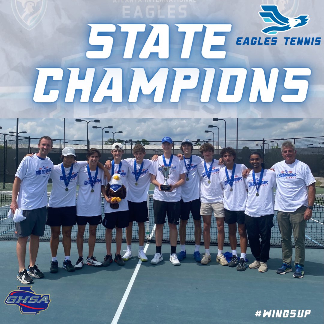 AISchoolEagles's tweet photo. Undefeated Season, Region Champions, &amp; now 1A, Division 1 State 🎾 Champions! Congratulations to our @AIS_Eagles Varsity Boys Tennis Team! Well done athletes &amp; Coaches! #WingsUp https://t.co/N9zBScEhWP