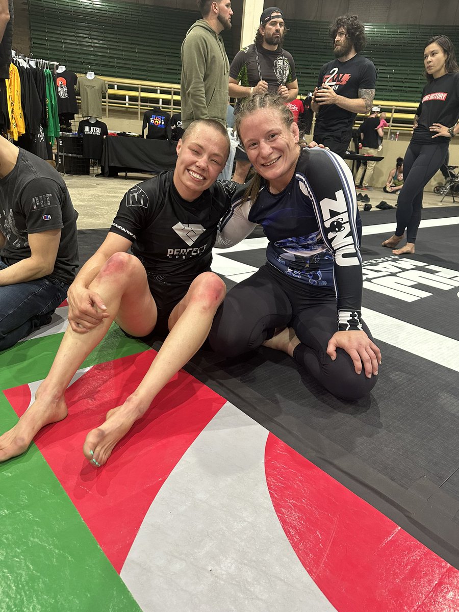 Elevation is no joke! I may have lost this match in overtime, and we both may have nearly died from exhaustion, but it was the most fun grappling match I’ve had in a very long time 

<a href="/rosenamajunas/">Rose Namajunas</a> 
#thecellargym #zinu #checkmat