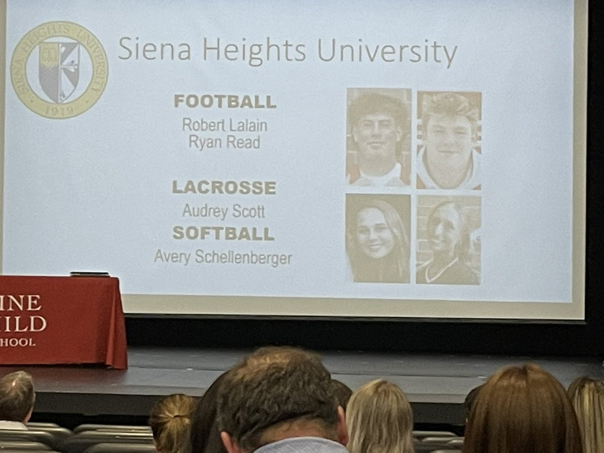 divinechildsb's tweet photo. Tonight we also honored Hannah Kramp as Catholic League Scholar Athlete and our 3 signees @HannahKramp @isadepaulis @savinaolada @averyschelllsss https://t.co/FArXZGQHni