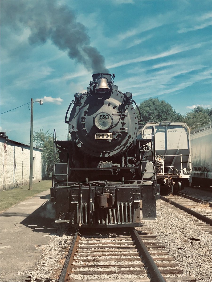 dylanjamesoff's tweet photo. In September 2019 I chased the Louisville &amp; Nashville Historical Society’s convention train from Chattanooga, TN to Chickamauga, GA.  

Southern Railway #4501 (built 1911) masqueraded as L&amp;N #1593 (which, in fact, never existed). 

#NationalTrainDay https://t.co/OKdwlcs1ux