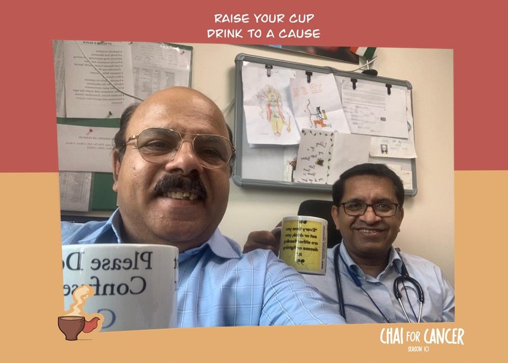 vijivenkatesh's tweet photo. @Friends_Of_Max Trustee Anil Nagpal was at RGCI yesterday and together with @DineshBhurani Narendra Agarwal &amp; others raised their cups to Season 10 @chaiforcancer https://t.co/MmiiXdi3Bi