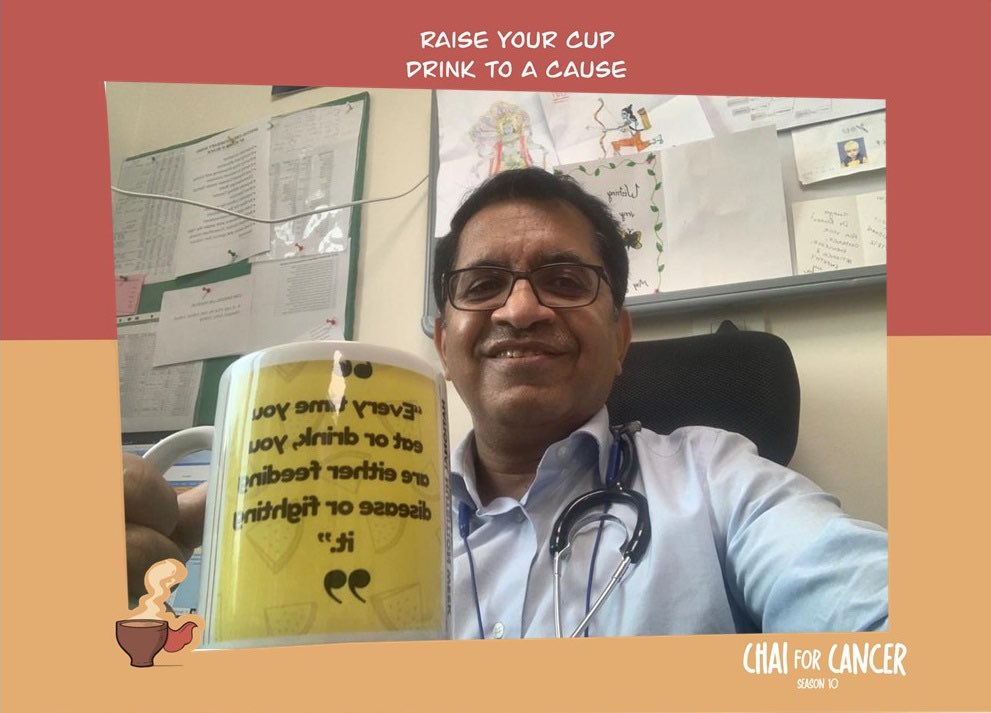 vijivenkatesh's tweet photo. @Friends_Of_Max Trustee Anil Nagpal was at RGCI yesterday and together with @DineshBhurani Narendra Agarwal &amp; others raised their cups to Season 10 @chaiforcancer https://t.co/MmiiXdi3Bi