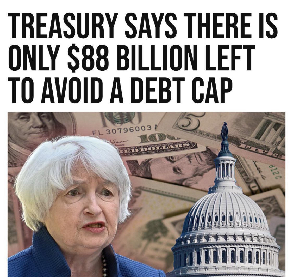 WallStreetMav's tweet photo. They will raise the debt ceiling. It just depends on who blinks first 🚨

Will Republicans get some cuts?

Or will Biden force a debt ceiling increase with zero cuts? https://t.co/9uPFfbGUuB