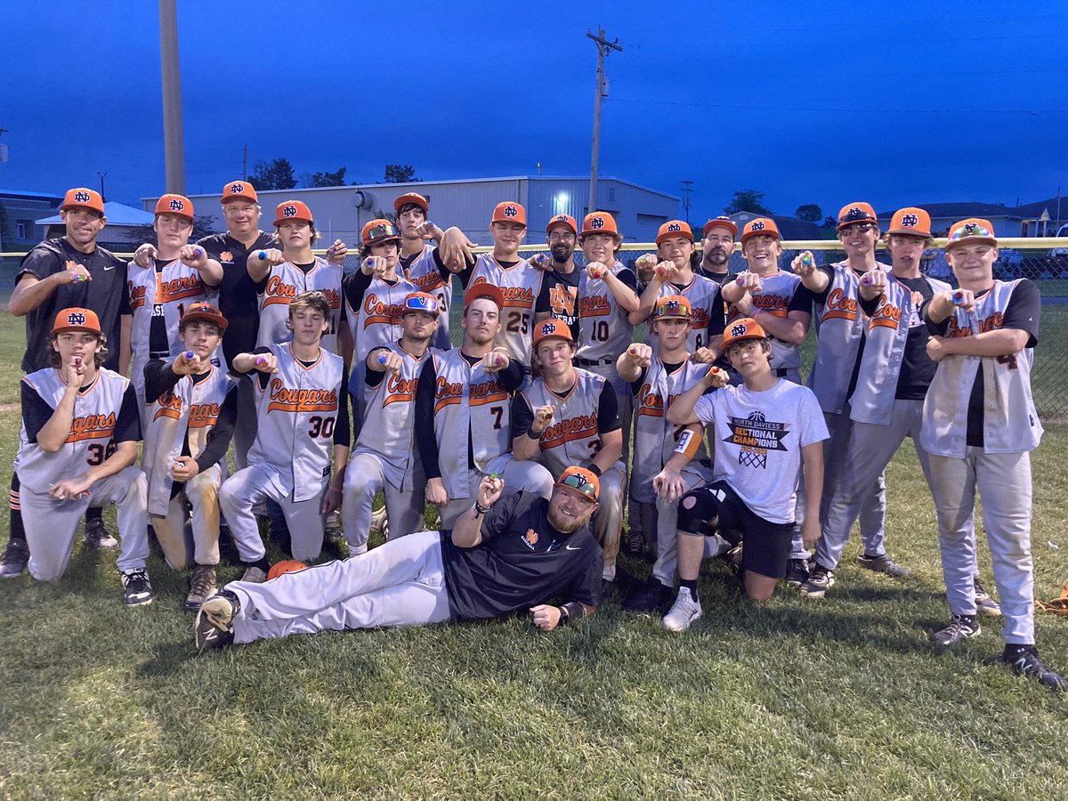 rachy_shurtz's tweet photo. ND faced Paoli in the championship game. Coltyn McNabb, Zach Stoll and Landon Swartzentruber recorded 2 hits each, and Elliott Park went yard once again. Colin Kemp pitched a complete, 12K game to get the win, 8-2. The tourney winners received Ring Pops. 😉 #NDBase https://t.co/XYVAeW9QFJ