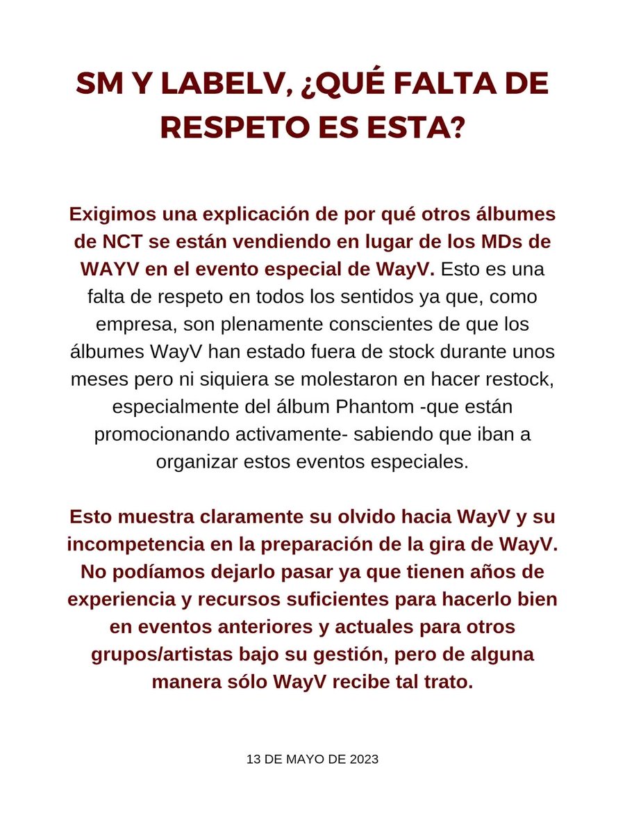 XimenaMin's tweet photo. @SMTOWNGLOBAL  respeta el trabajo de @WayV_official  ! "SM RESTOCK WAYV ALBUMS
#SMRESPECTWAYV https://t.co/2n4Dp5GyvP
