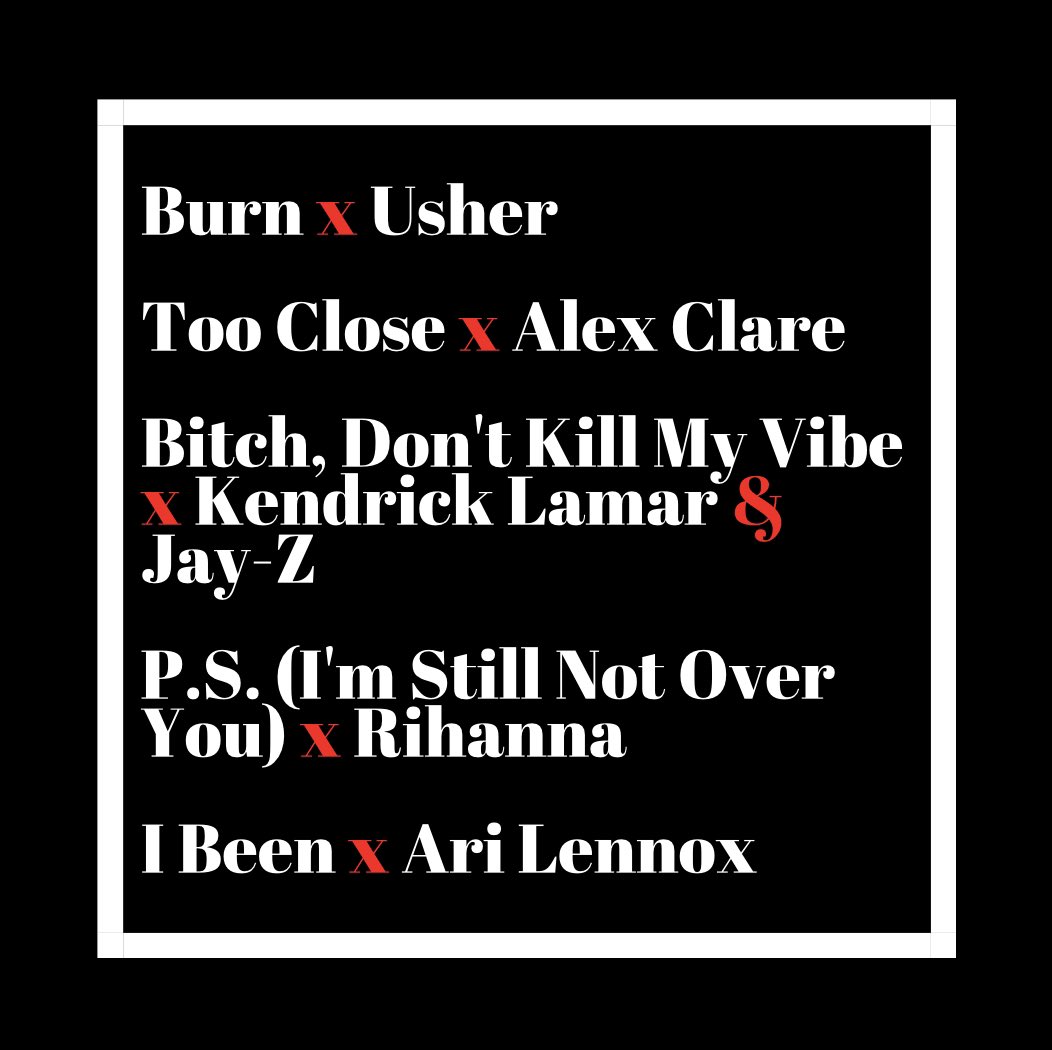 CaseoftheExPod's tweet photo. Song Suggestions for Episode 11: None of Your Concern

Playlist up on Apple Music &amp; Spotify!

#CaseoftheExPodcast #Breakup #SelfLove #SelfCare https://t.co/3Z3HnM0jRD
