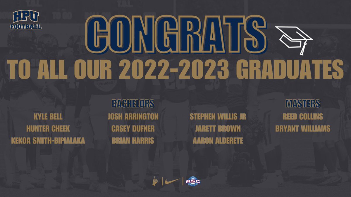hputxfootball's tweet photo. Way to FINISH! Congratulations to the 2022-2023 graduates! 

#StingEm #YoJackets #TTNS https://t.co/N8zeyn00B2