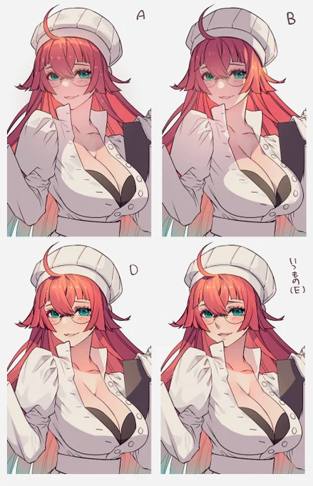 更に色調整してたらグラデーションマップの除算でカタログ風の絵で見る感じになってはしゃいでしまった… いい加減作業に戻ろう しかし最近全然研究出来てなかったからめちゃくちゃ楽しかった～～!
